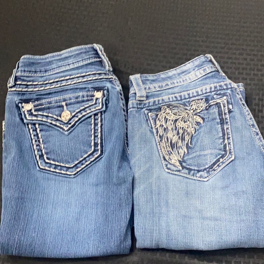 Two pair miss me jeans